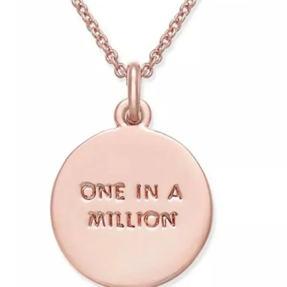Kate Spade NY Rose‎ Gold-Tone Initial A Disc Pendant One in a Million Necklace